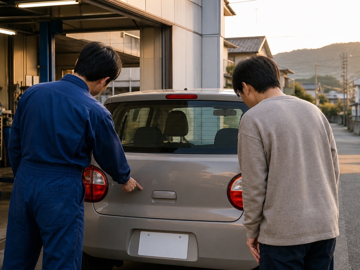 整備後の車両を確認する納車前点検
